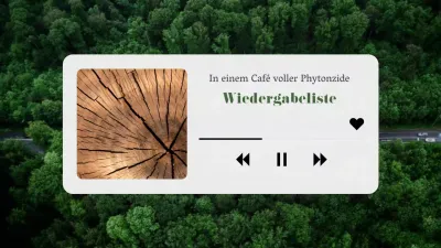 Grüne, einfache, beruhigende Playlist-Anzeige