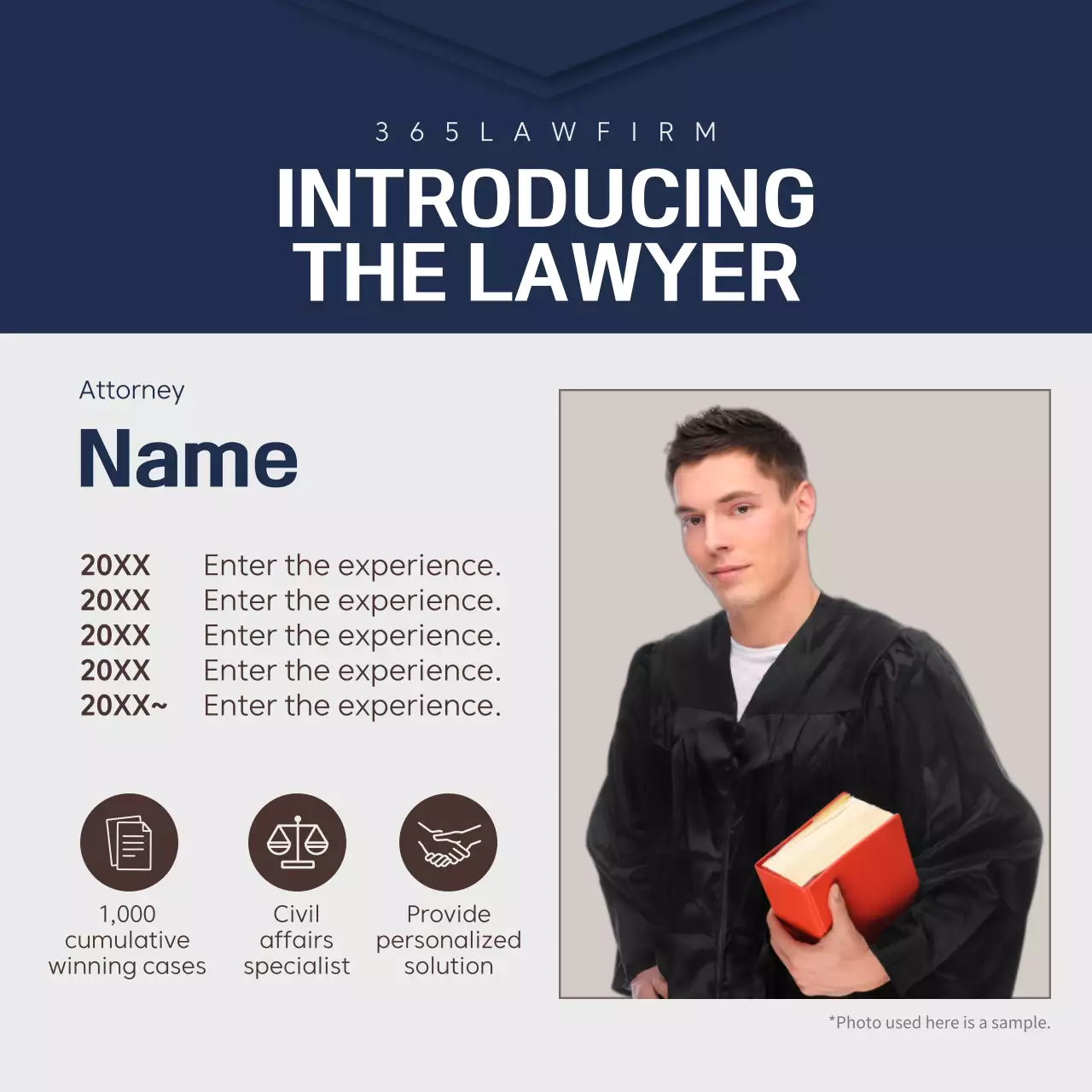 Navy Professional Legal Promotion Instagram Carousel