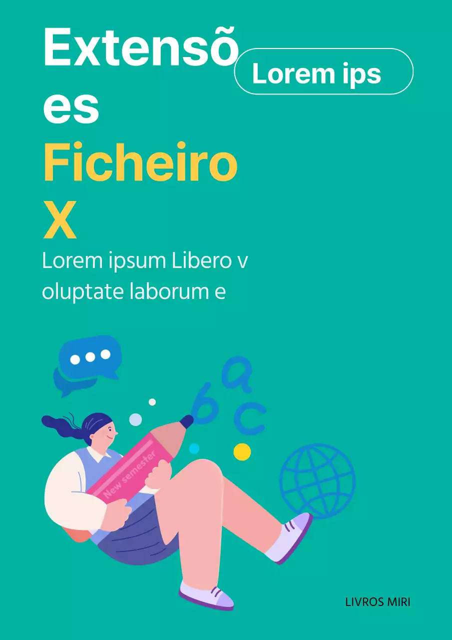 Uma simples capa verde e amarela de caderno de exercícios escolares