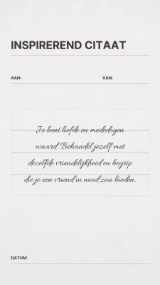 Beige Zwart Minimal Modern Inspirerend Citaat