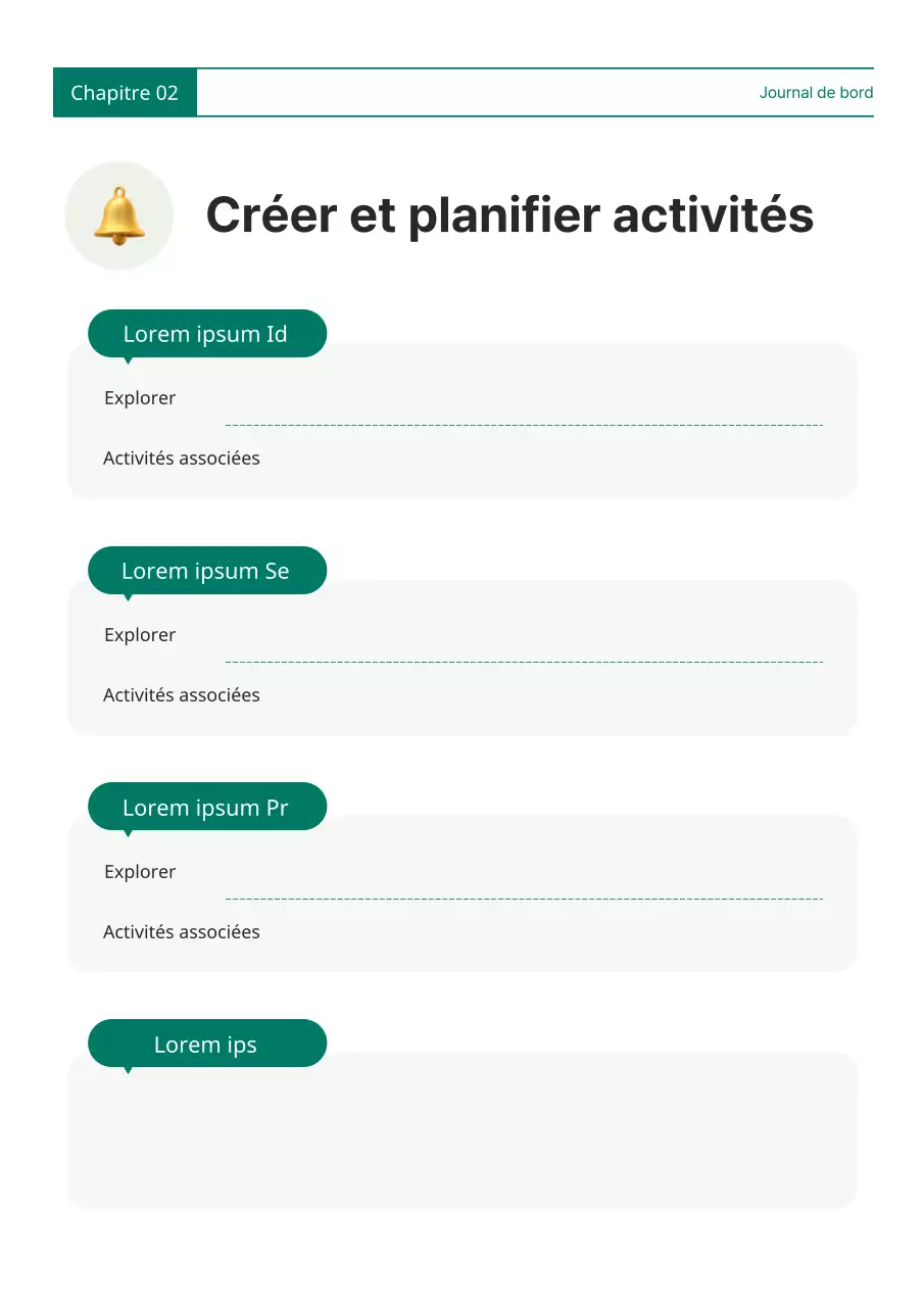 Un simple agenda vert et blanc