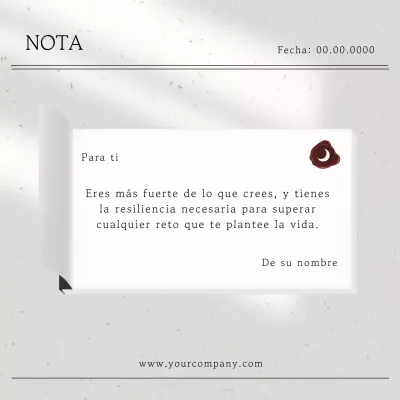 Blanco y negro Liso cita clásica memo