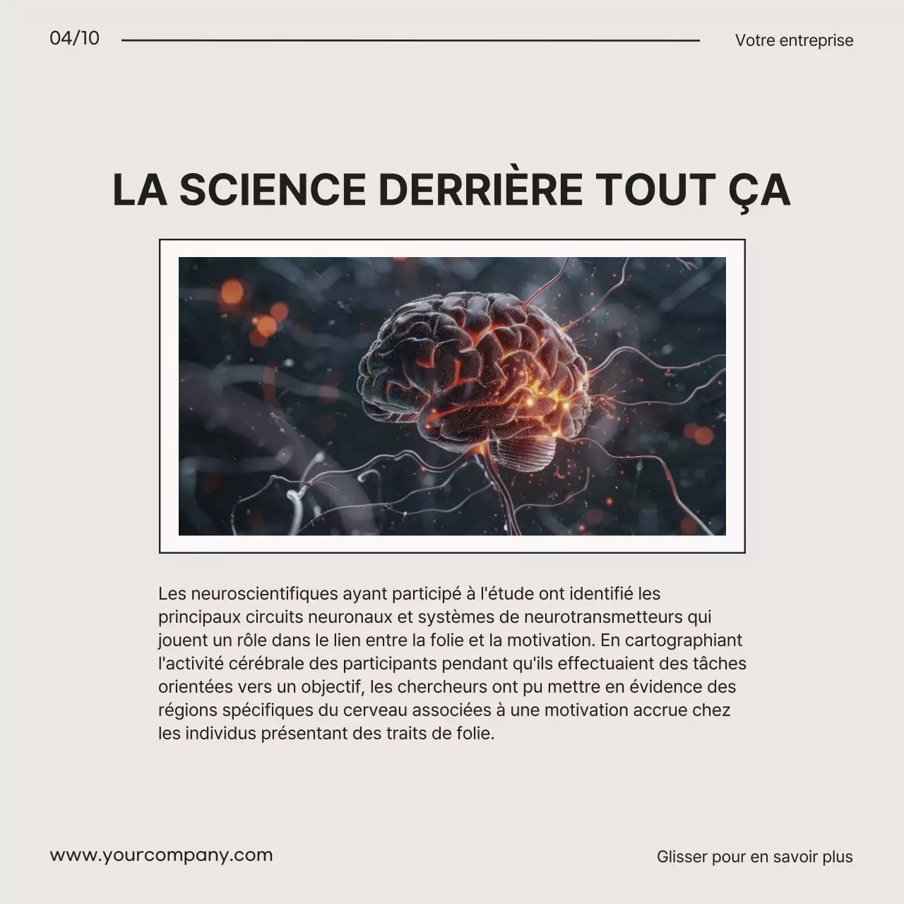 Promotion d'un blog médical moderne beige et noir