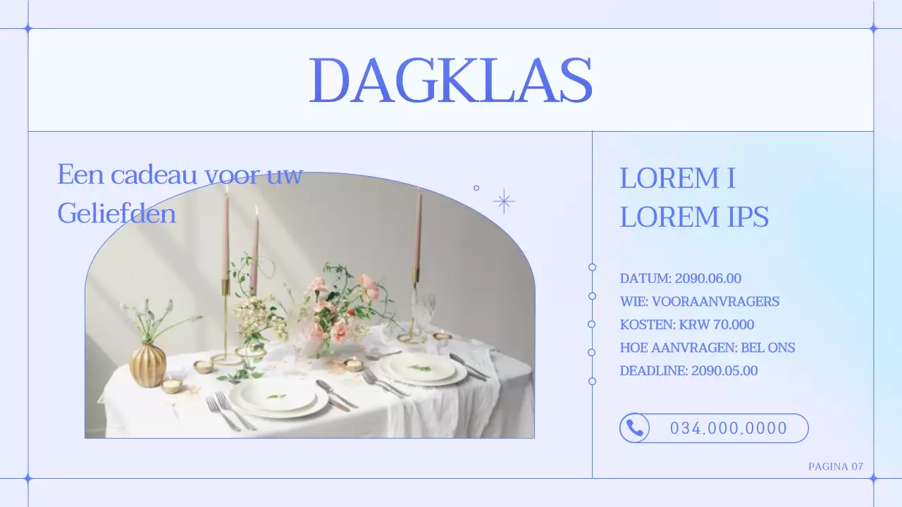 Een eenvoudig blauw en paars bloemenwinkeltje voor een klein bedrijf