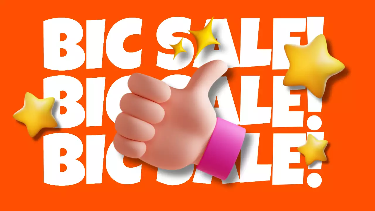 Werbeanzeigen mit kitschiger Typografie in Hellblau