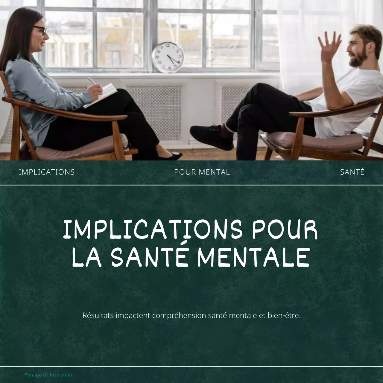 Vert Blanc Moderne Classique Elégant Nouvelles sur la santé mentale