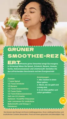 Grüne Orange Tropical Natürlich Gesundes Rezept