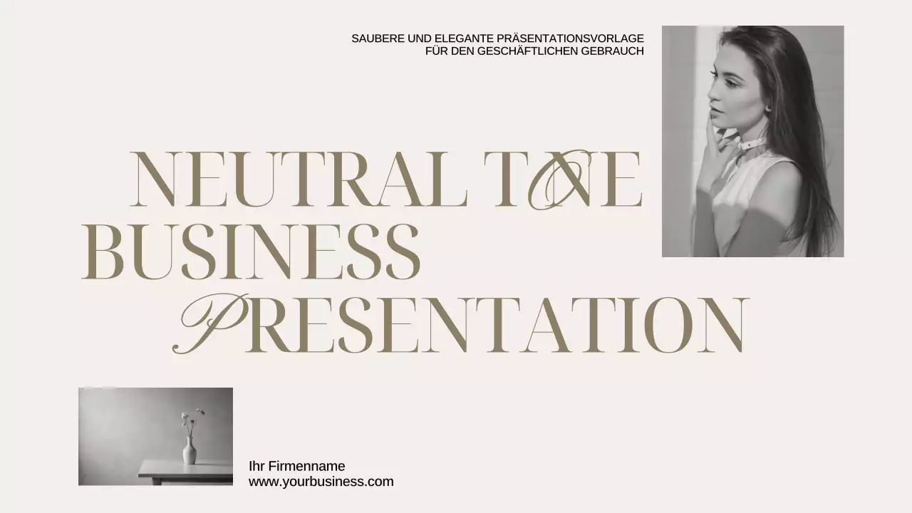 Elfenbein Khaki Schwarz Modern Elegant Einleitung des Unternehmens