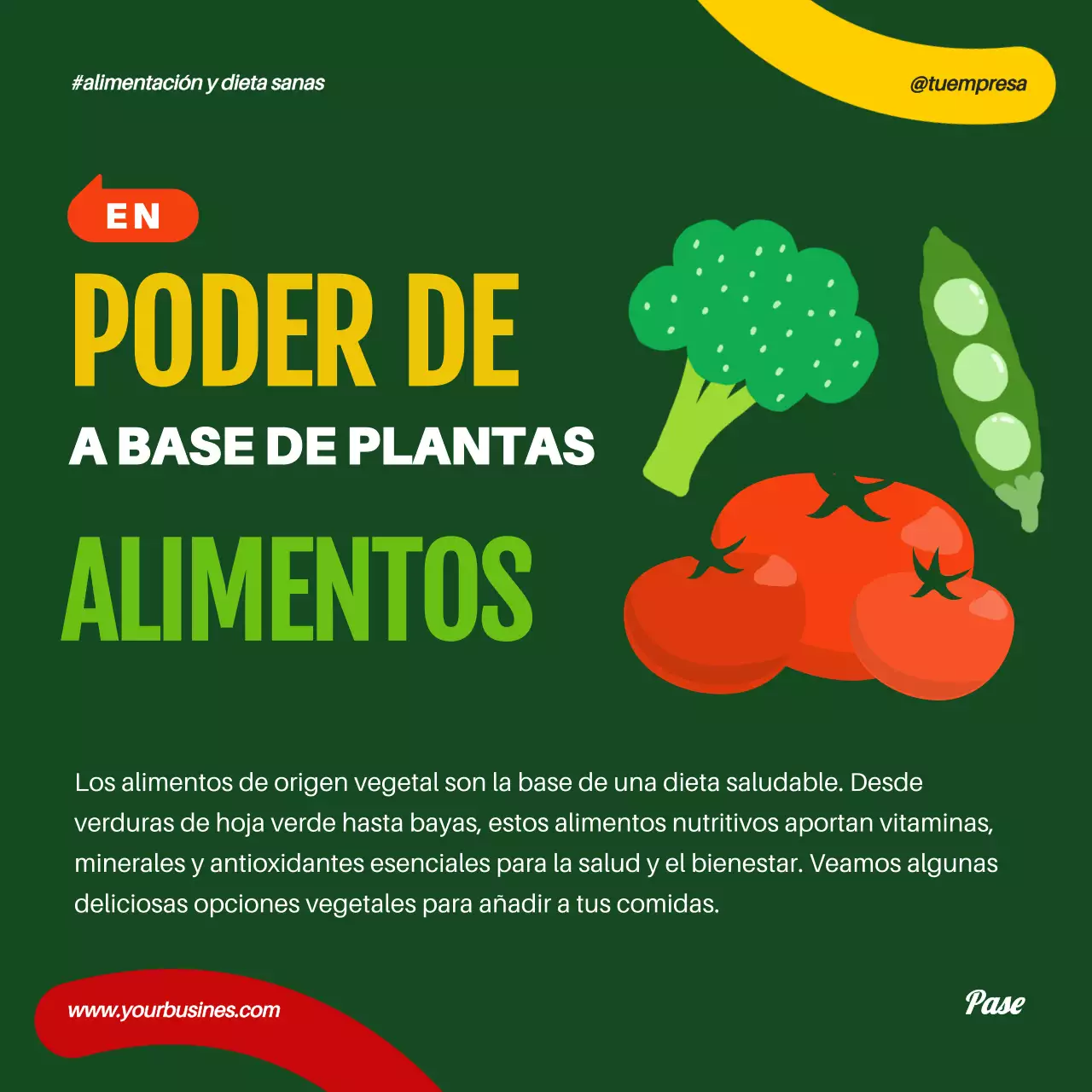 Popart Geométrico Naranja Verde Alimentación y Dieta Saludables