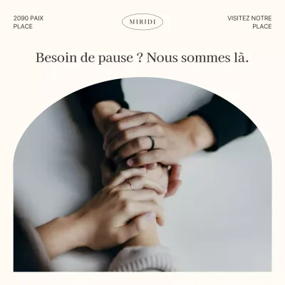 Promouvoir la méditation abritée tendance en noir et ivoire