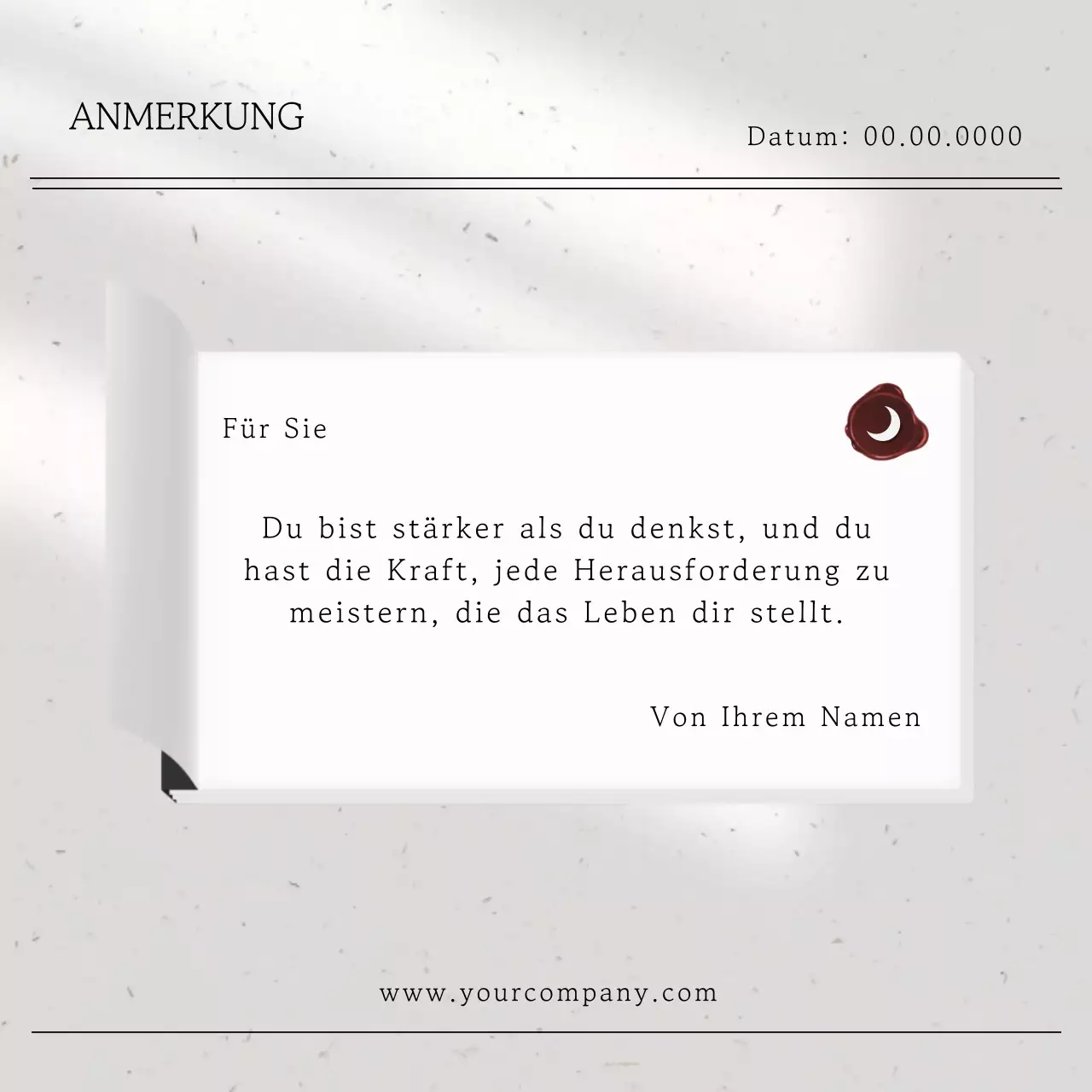 Schwarz und Weiß Einfaches klassisches Zitat Memo