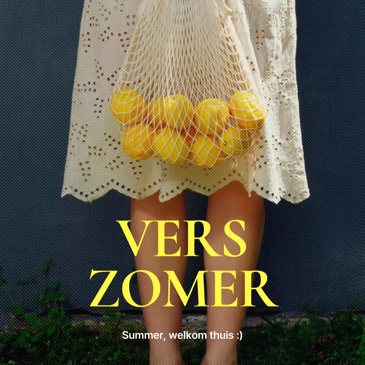 Emotionele zomerberichten in geel en blauw
