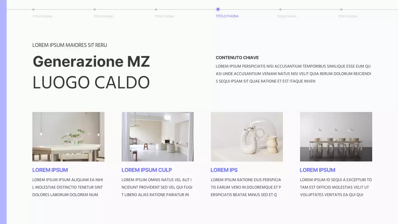 Semplice rapporto sulle tendenze del marketing in viola e nero