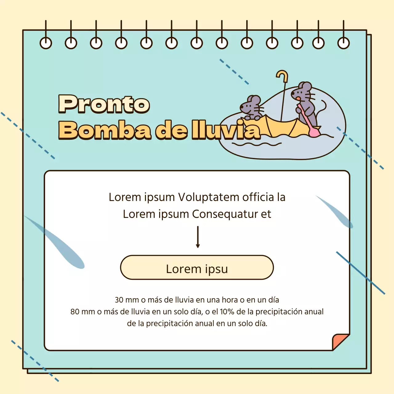 Consejos de seguridad para la época de lluvias en esta bonita ciudad amarilla y azul claro