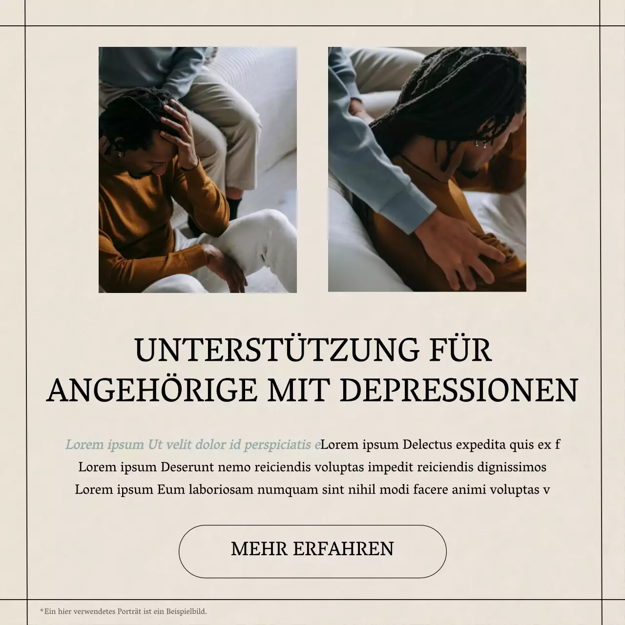 Gelb Blau Grau Modern Minimal Psychische Gesundheit Lebensstil