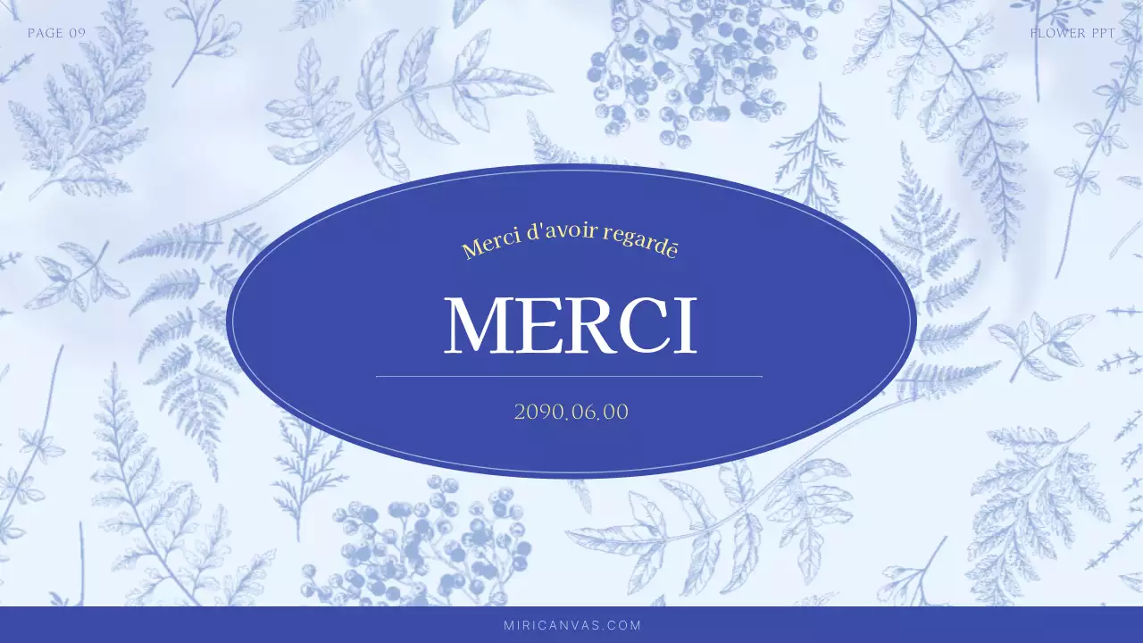 Fleurs d'été luxueuses en bleu et bleu clair Brief de la marque de la petite entreprise