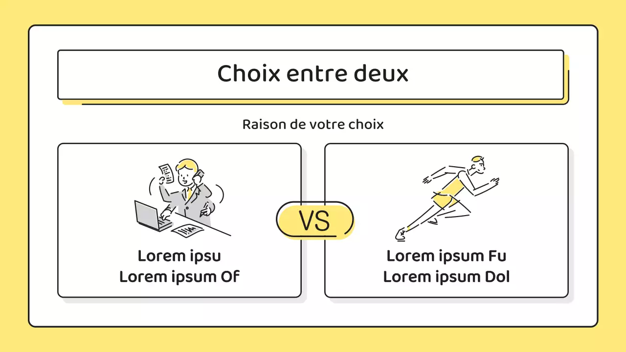Lettre de motivation jaune et minimaliste