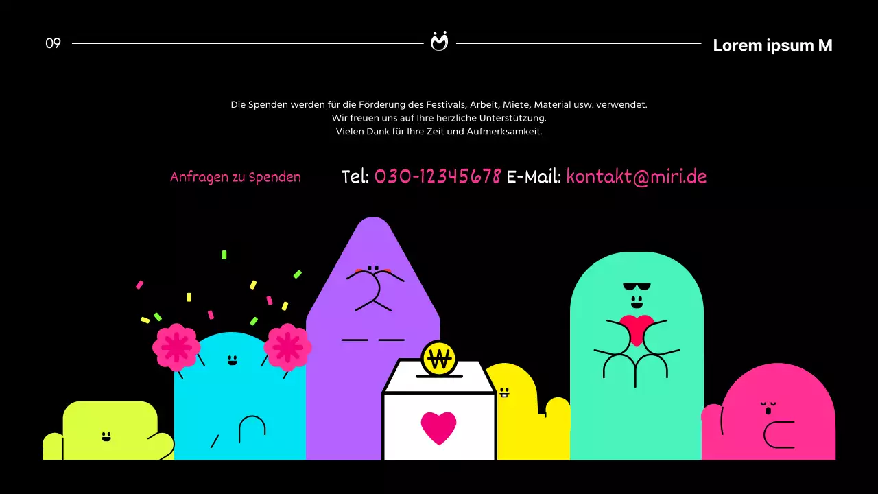 Ein fluoreszierender Pop-Art-Sponsoringvorschlag