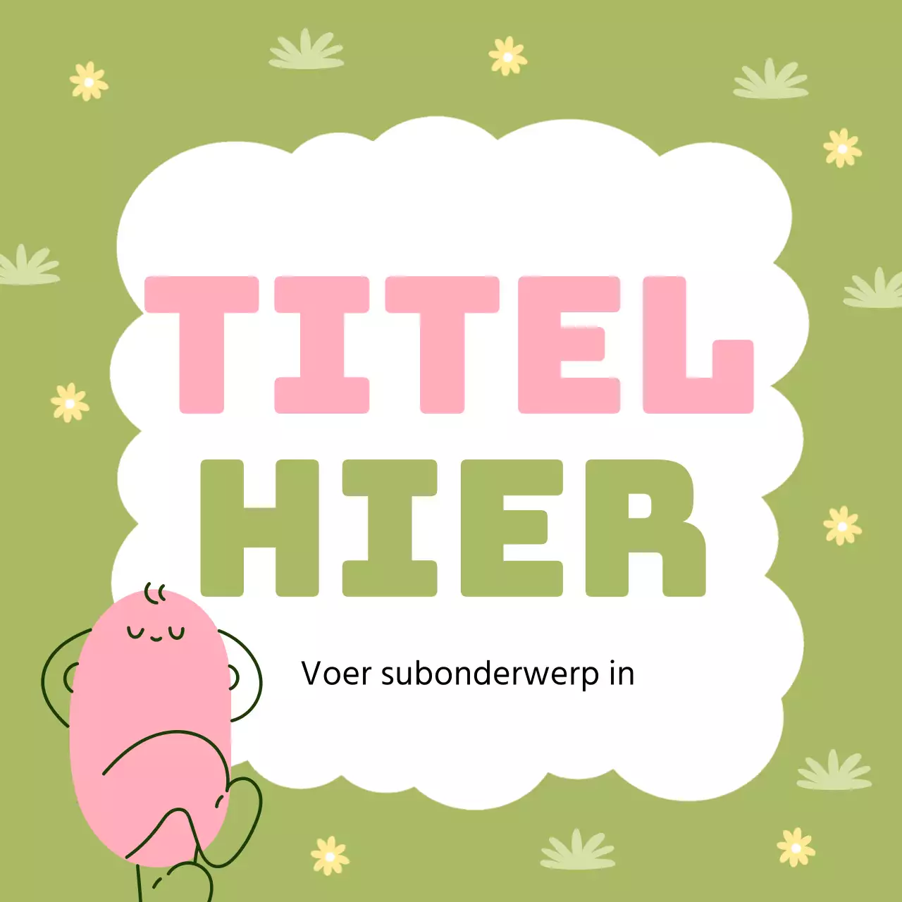 Mooie titellijst in lichtblauw en roze