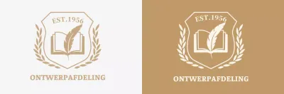 Kleurrijke universiteit met schoollogo