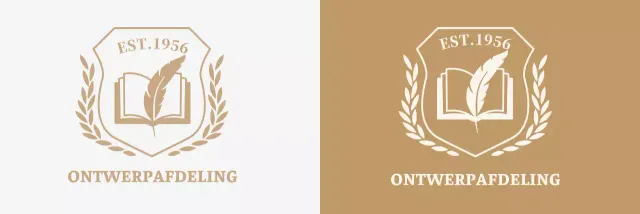 Kleurrijke universiteit met schoollogo