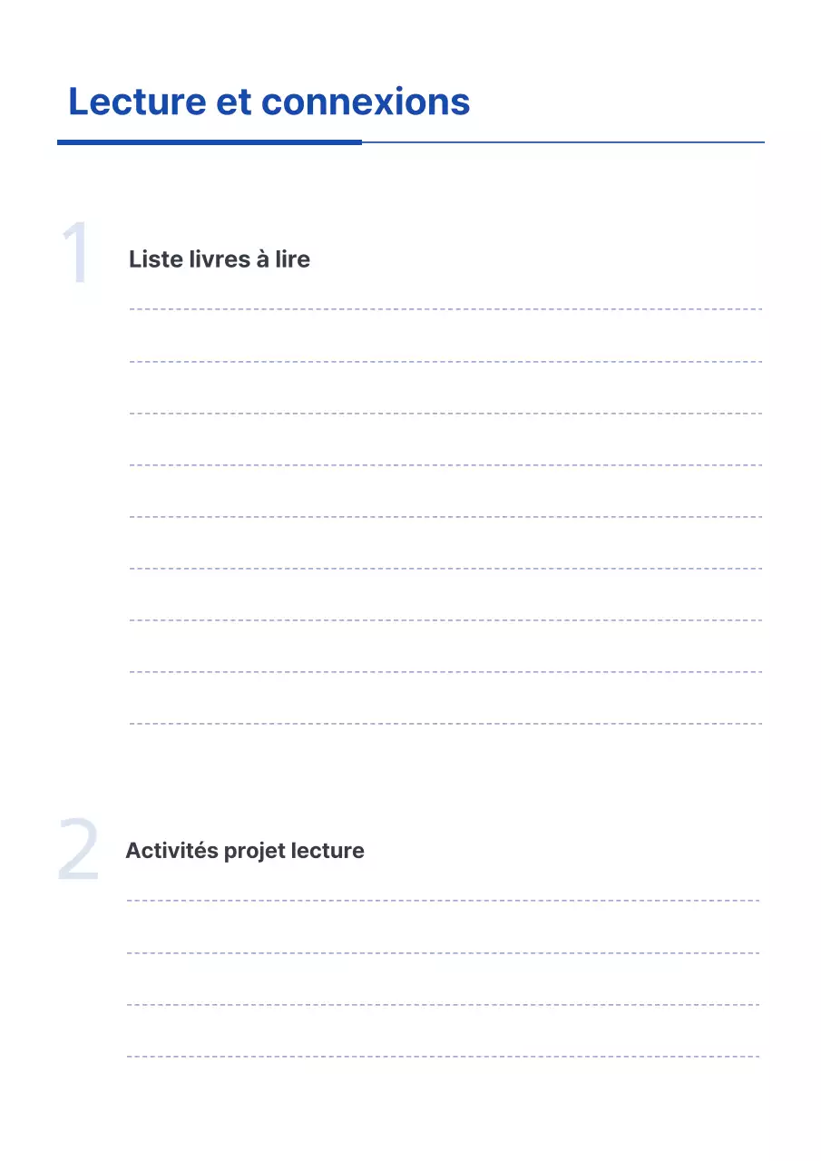 Un simple agenda bleu et blanc