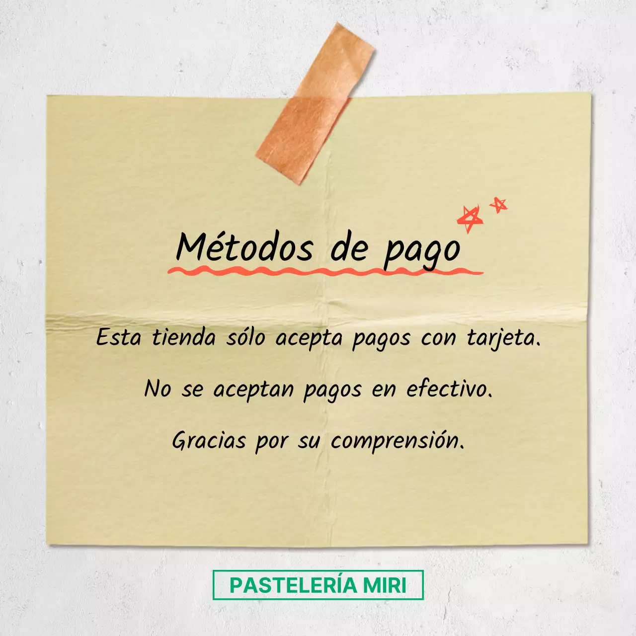 Información sencilla en amarillo