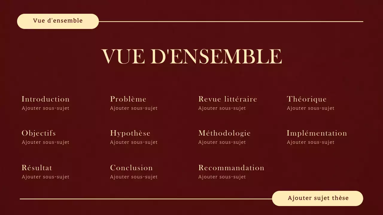 rouge jaune élégant renaissance thèse défense classe matériel