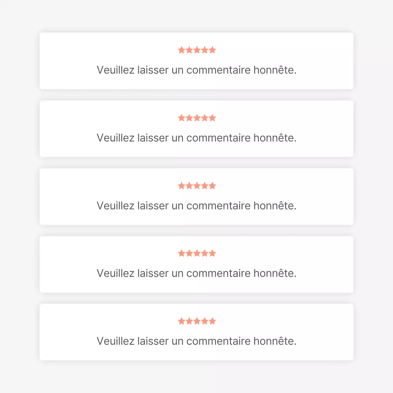 Une critique ou une publicité pour un magasin de mode avec un style emoji simple, blanc et gris.