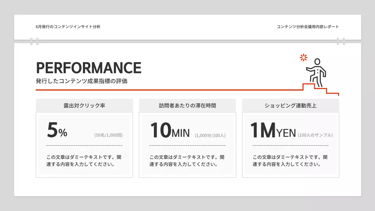 オレンジ シンプル レポート 報告書 プレゼンテーション