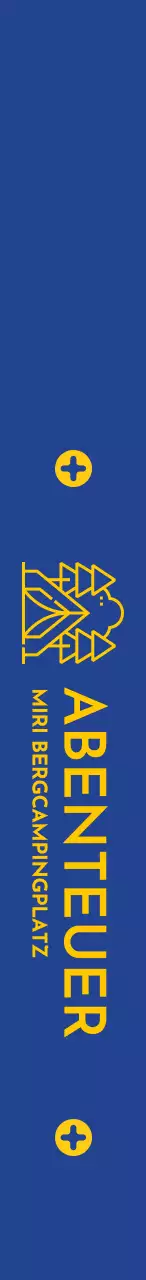 Gestaltung eines Campingplatzes mit illustrierten Symbolen