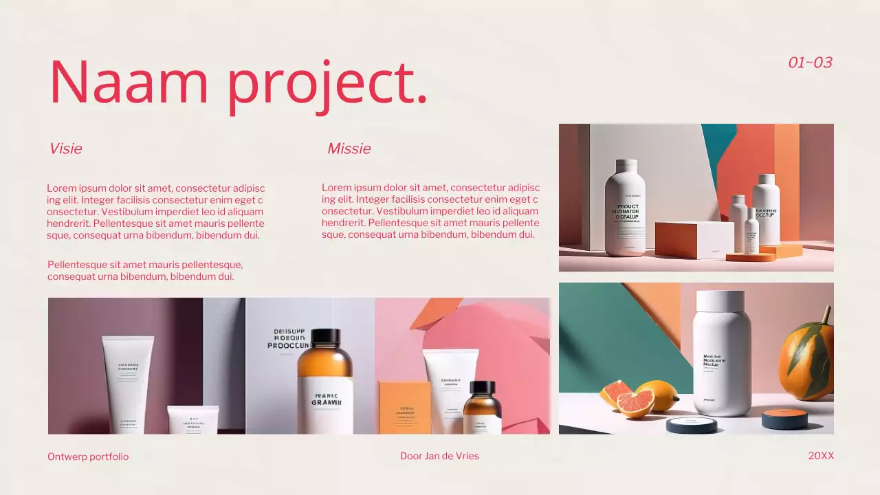 Red trend grafisch ontwerper portfolio