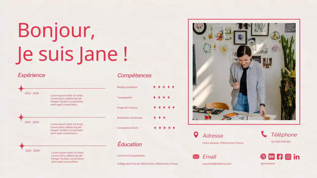 Portefeuille du graphiste Red Trend