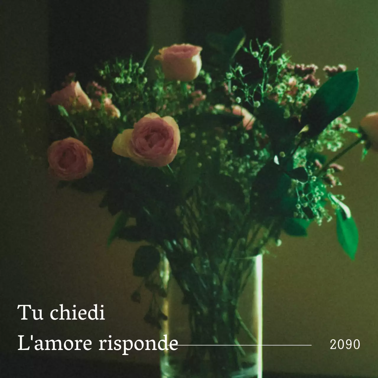 Una frase d'amore moderna in chartreuse e bianco