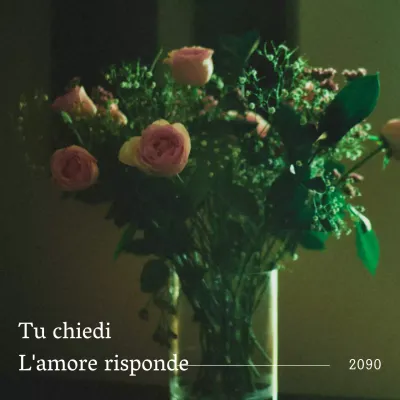 Una frase d'amore moderna in chartreuse e bianco