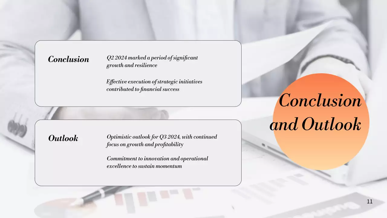 Orange Professional Financial Report Presentation