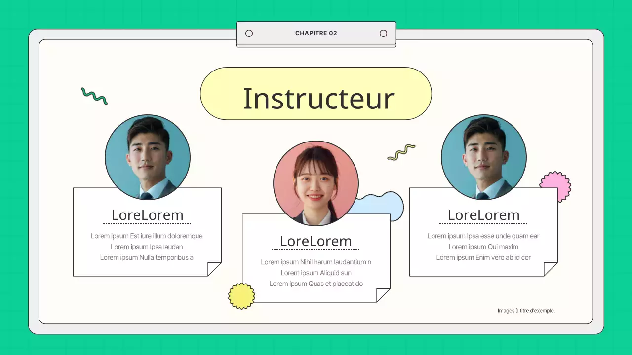 Prospectus scolaire kitsch jaune et menthe