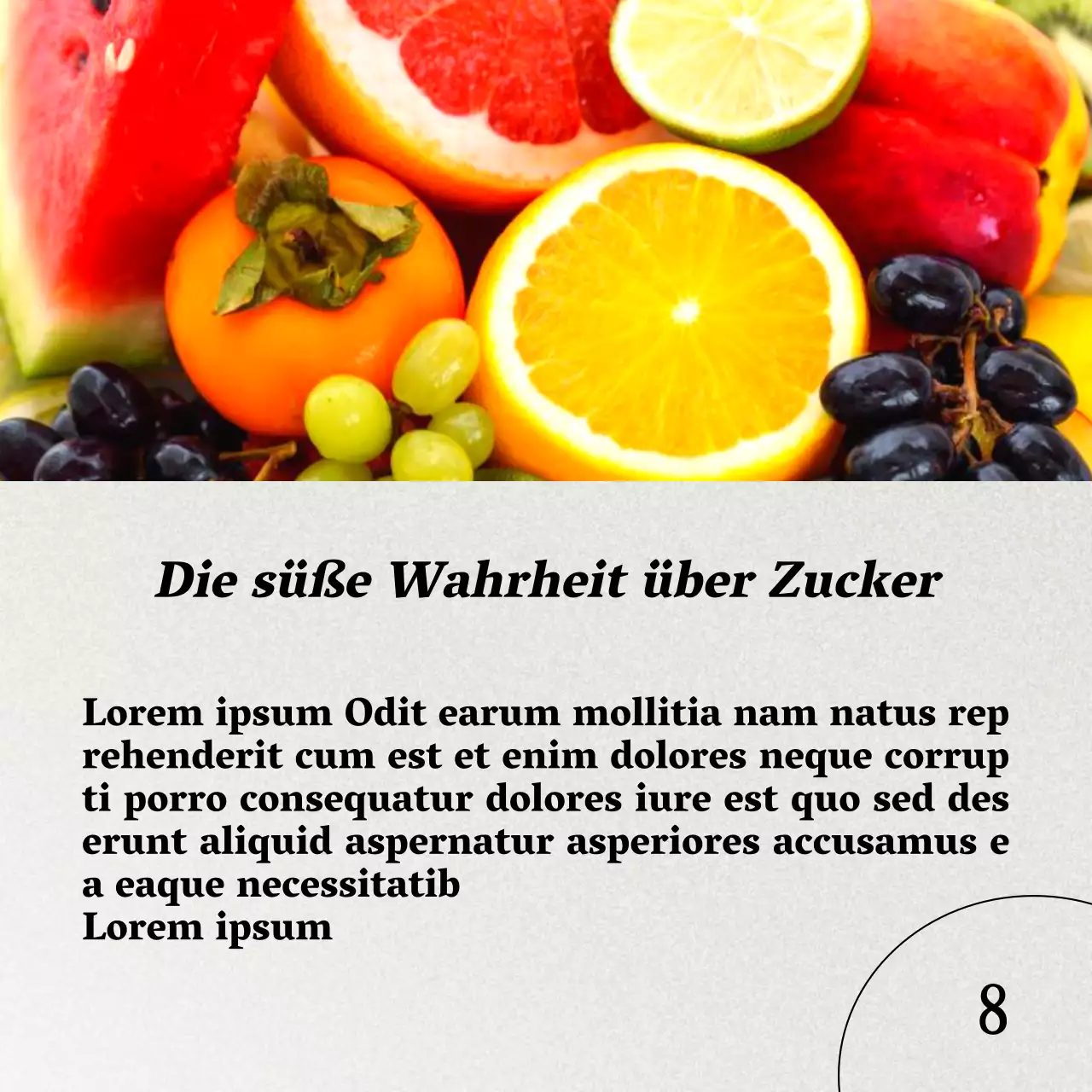 Grau und Braun Natürliche Gesunde Ernährung und Diätführer
