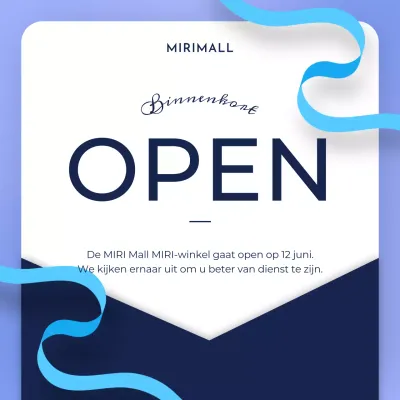 Een handleiding voor het openen van een minimalistische winkel in blauw en lichtblauw