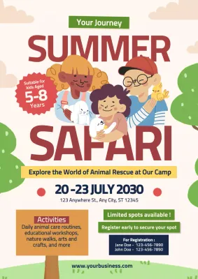 Red Retro Safari Event Poster