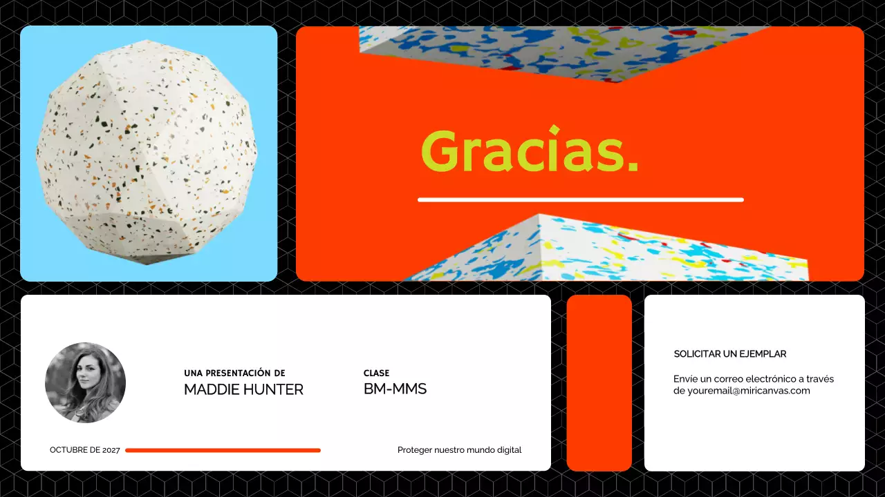 Material didáctico sobre ciberseguridad moderna en rojo y lima