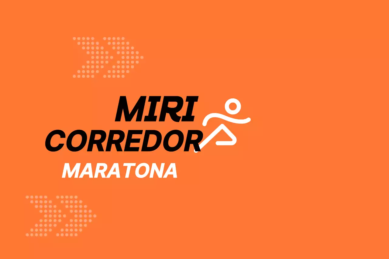 Promover a maratona em laranja e preto