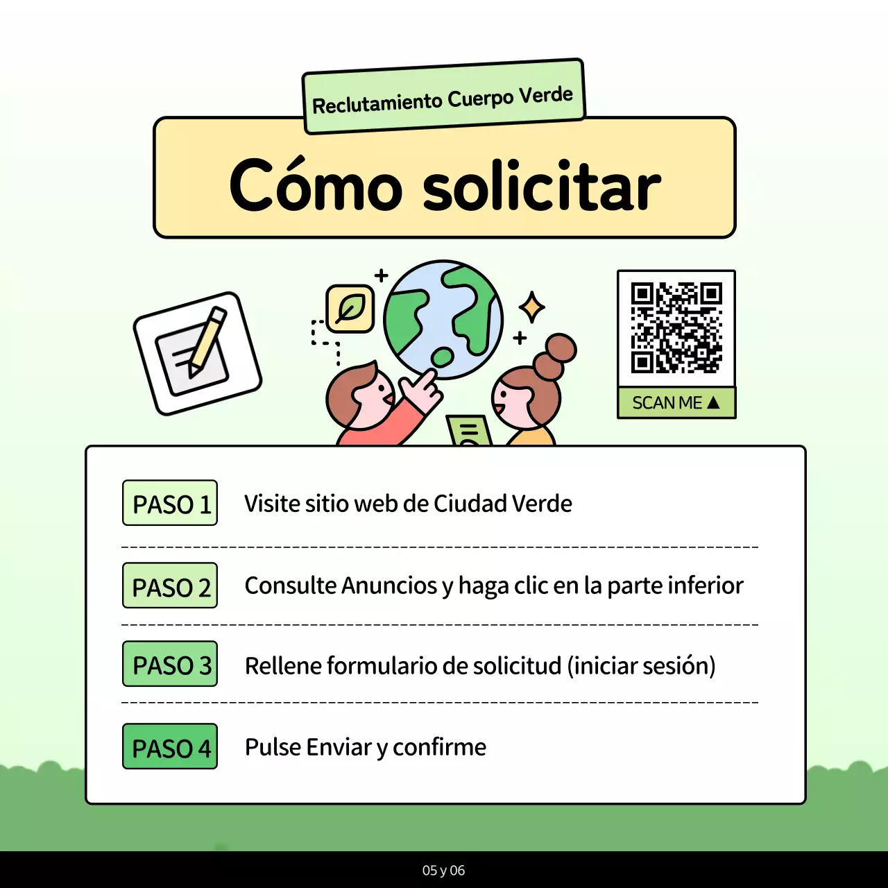 Promover los colores verde y chartreuse del cuerpo ambiental del sector público