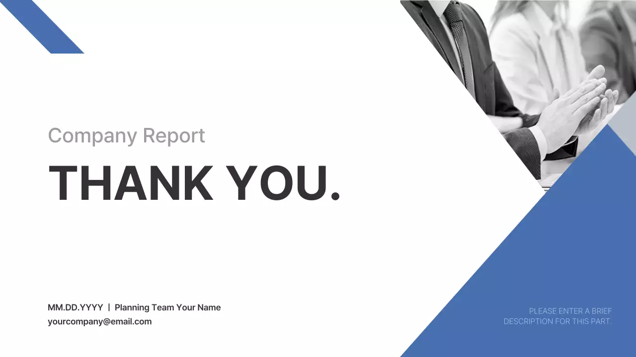 Blue Modern Company Report Presentation