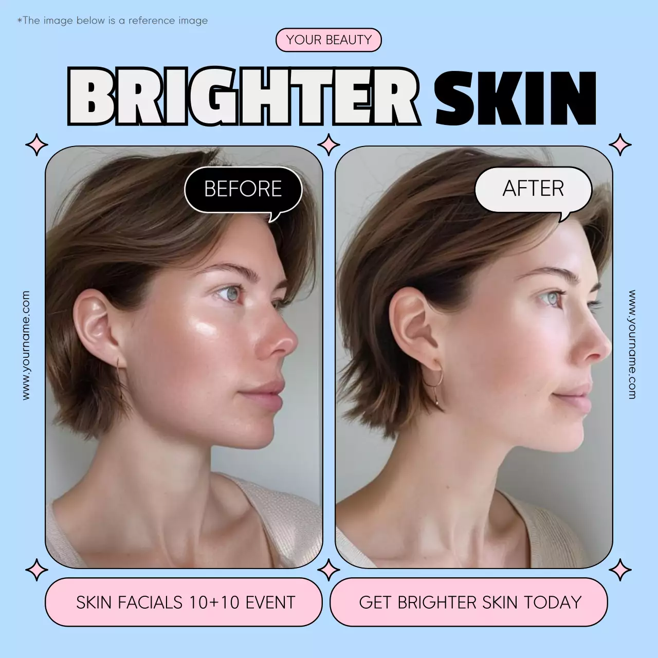 Blue Modern Skincare Promotion Social Media Post