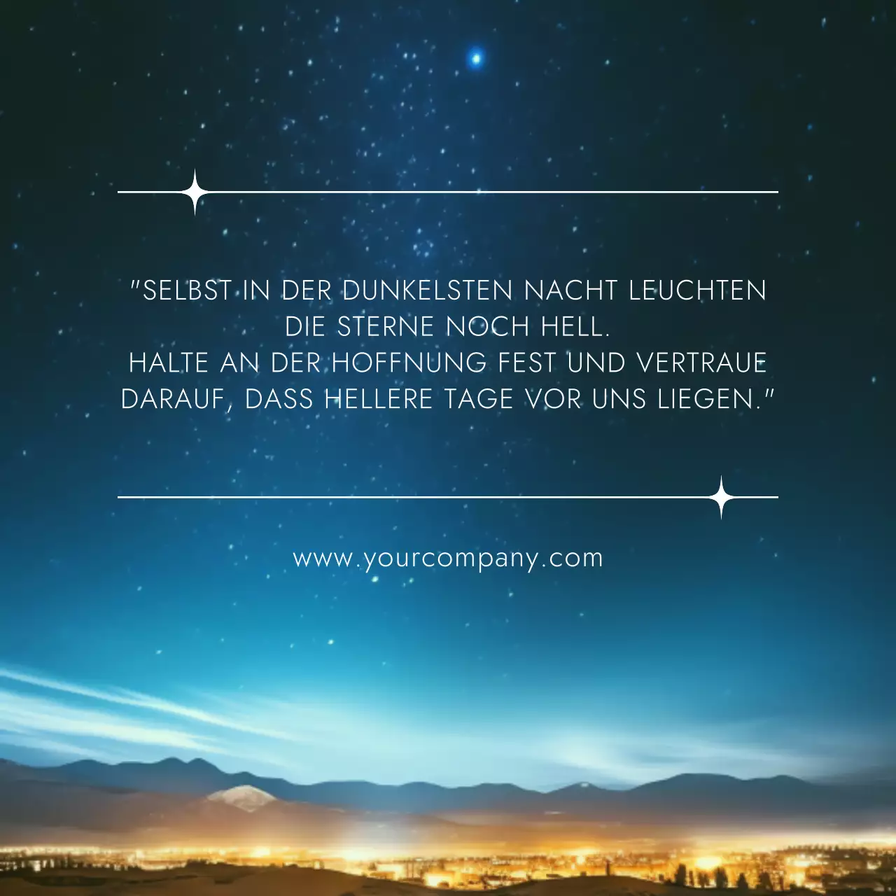 Blue Simple Ermutigende Worte zur Förderung der psychischen Gesundheit