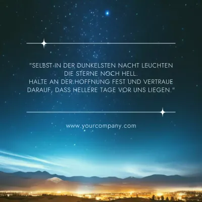 Blue Simple Ermutigende Worte zur Förderung der psychischen Gesundheit