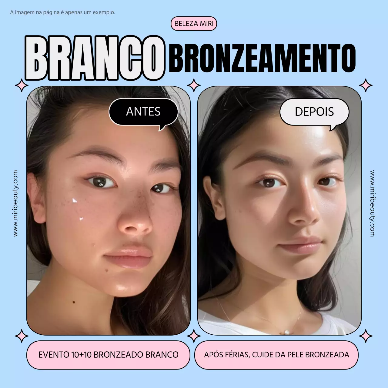 Promover a pele azul clara e cor-de-rosa da moda e o bronzeado branco