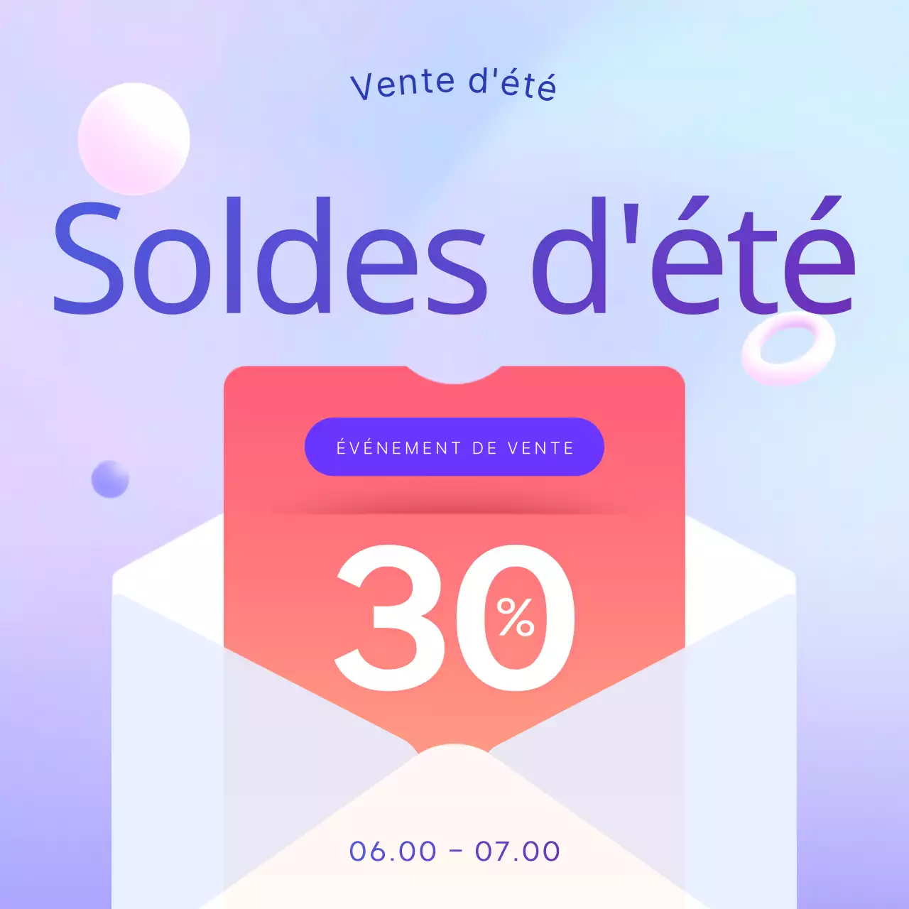Promouvoir les événements estivaux avec des touches de violet et de bleu