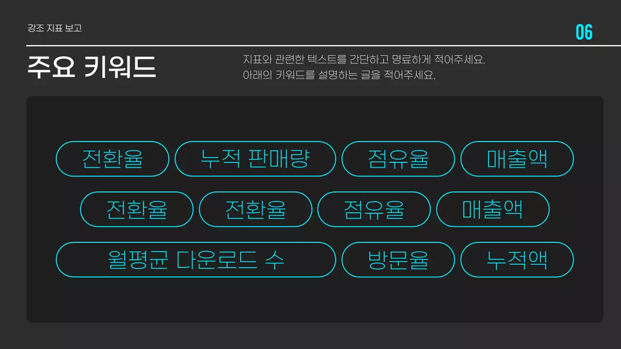 검정의 미니멀한 데이터 시각화 보고서